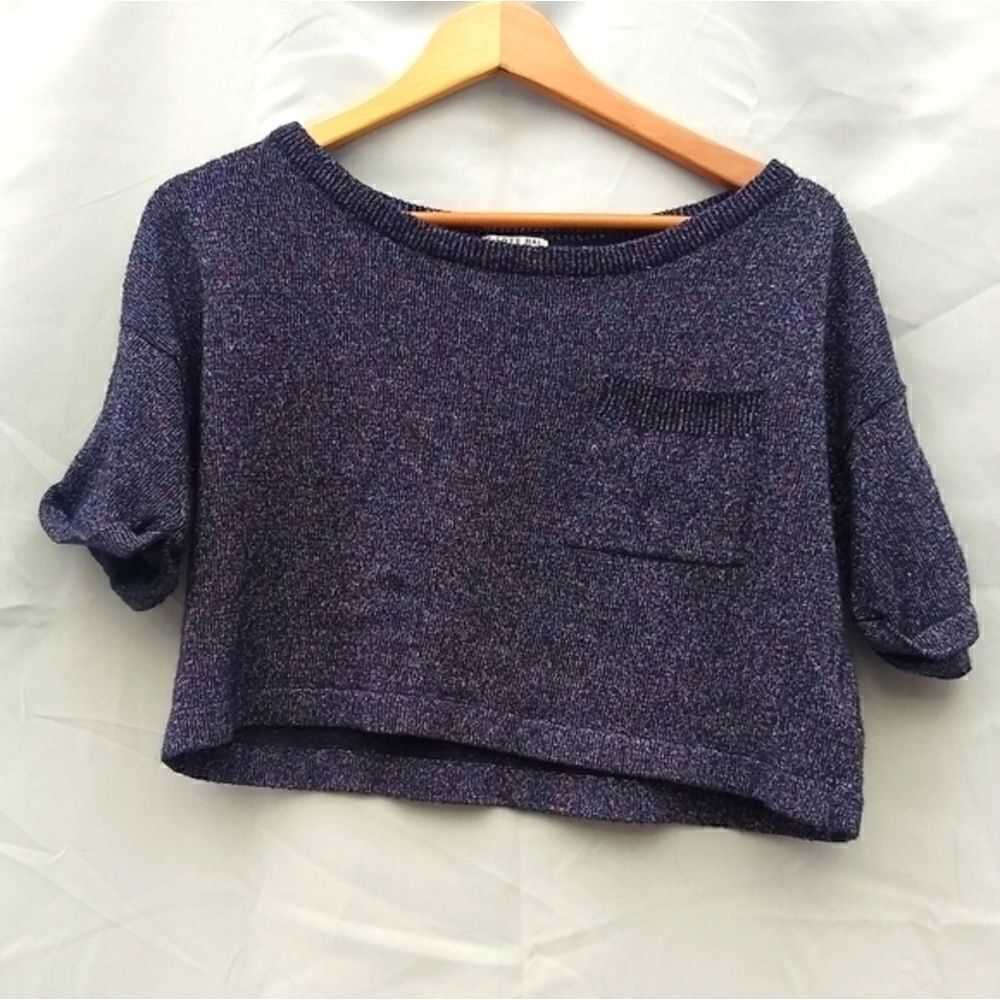 Rainbow Shimmer Crop top sweater